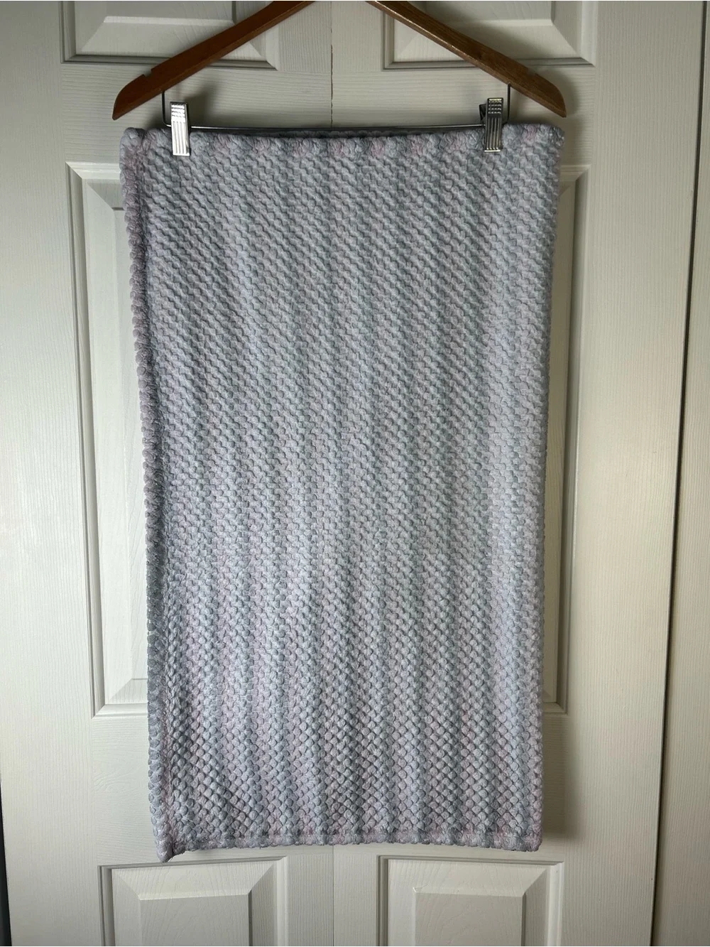 Gentle Steps Pink Gray White Stripes Baby Blanket Lovey Textured